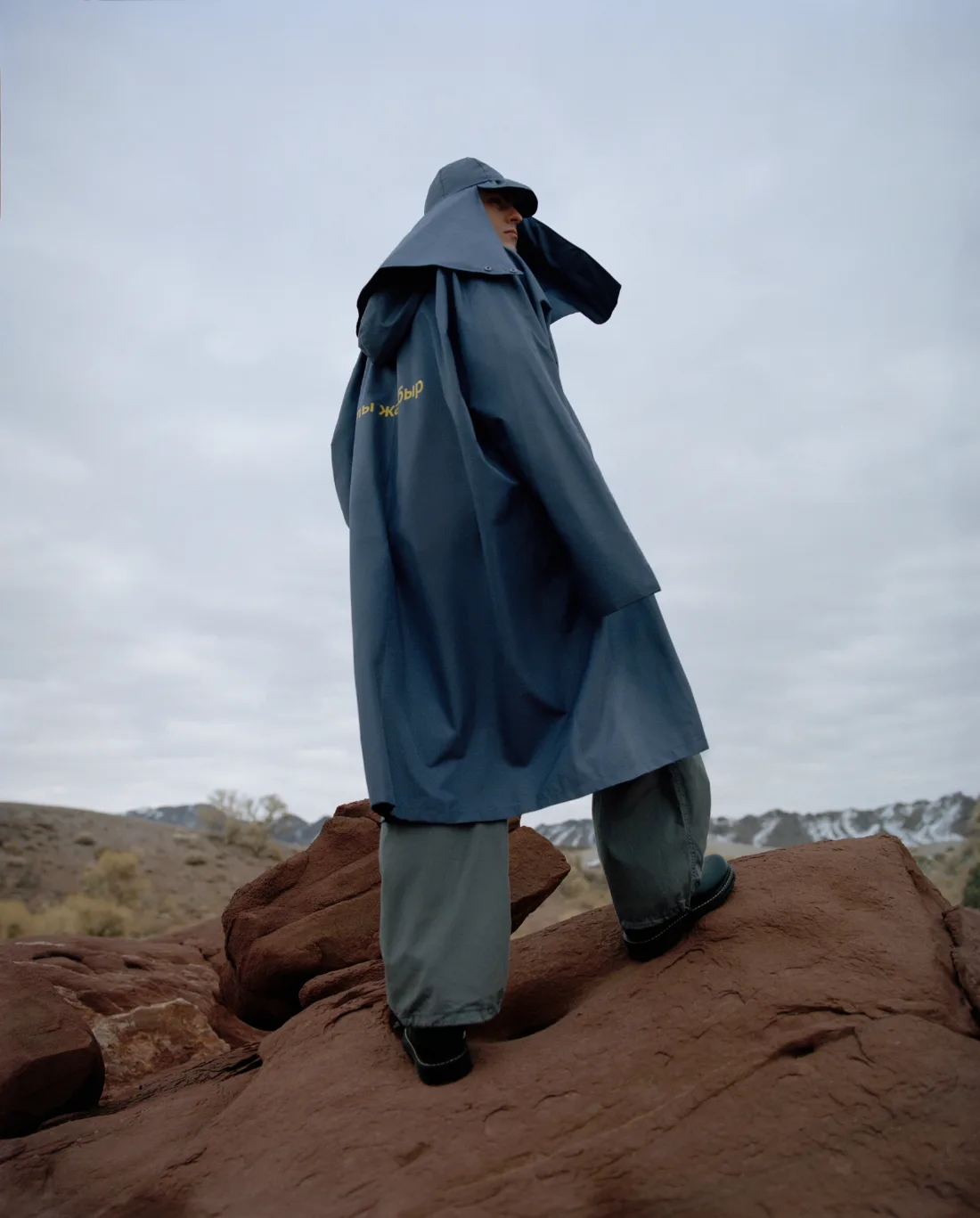 Raincoats cut like Kazakh national dress — 3