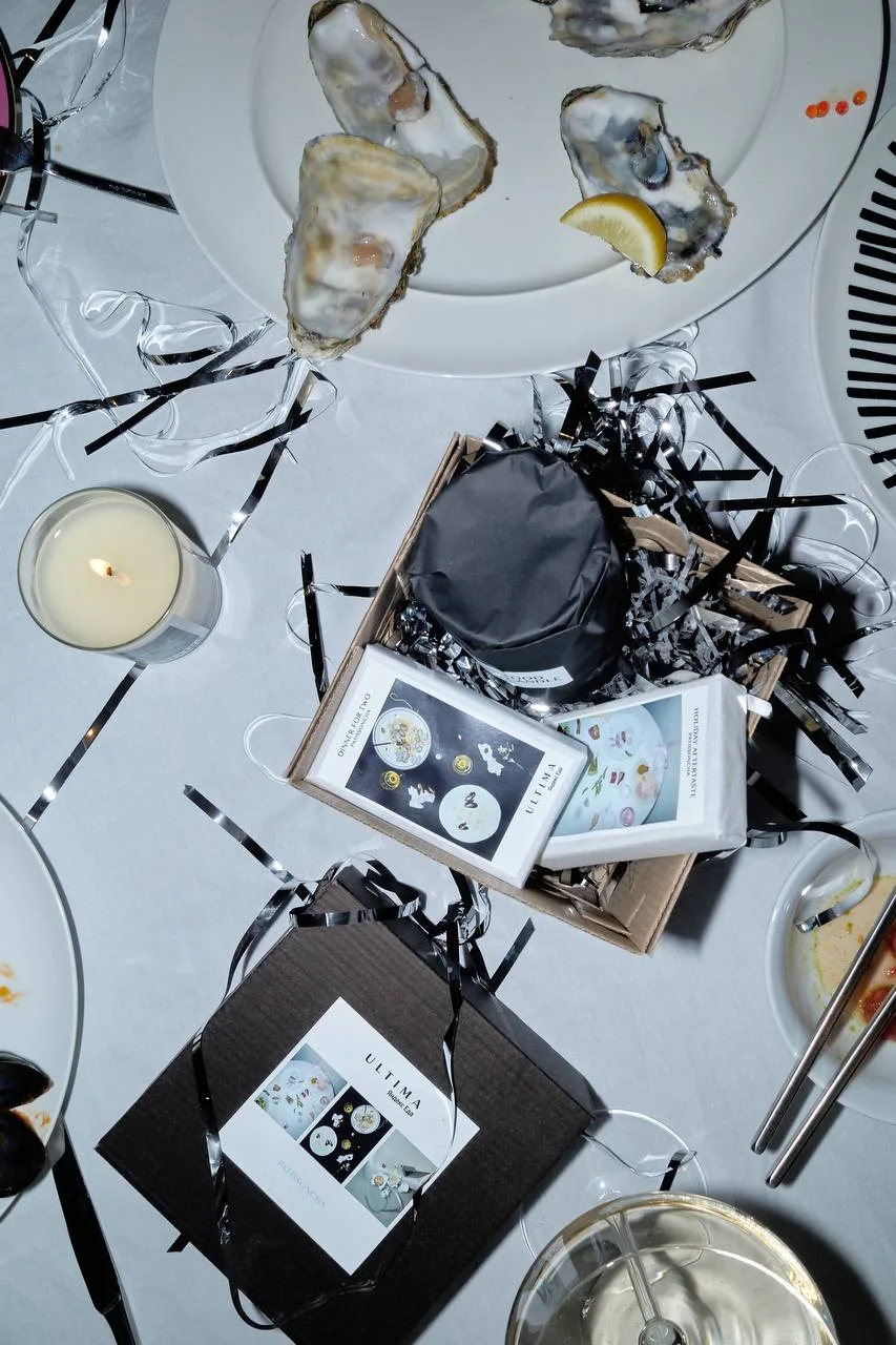 Gift box among party debris