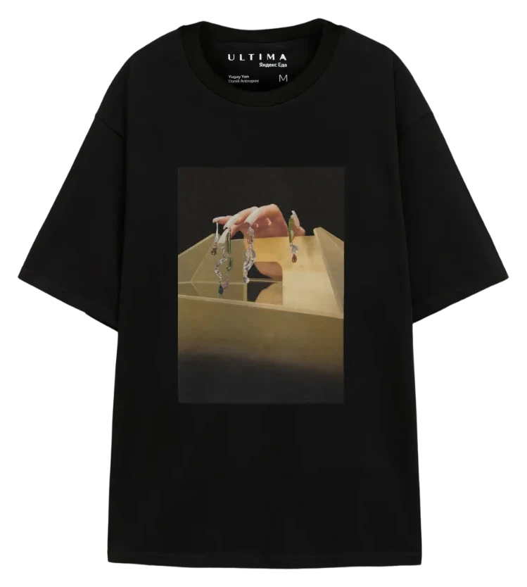 Screen-printed tee with the campaign photo
