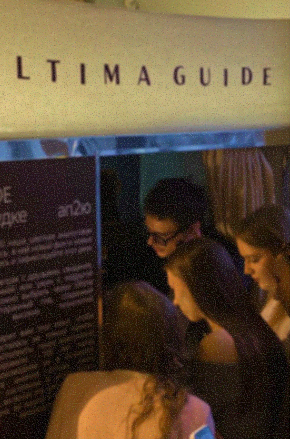 Guests at the analogue photo booth
