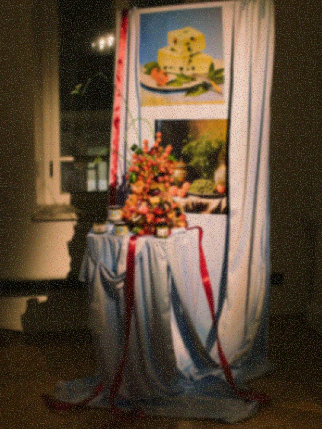 Styled table by a window in a boutique hotel